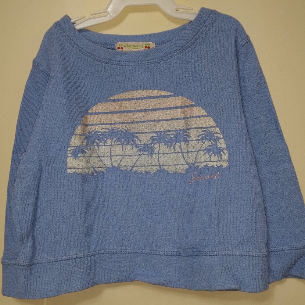 Bonpoint blue boys top size 4